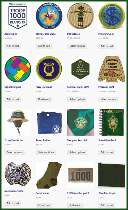 Announcing our new Troop Store! – Plano Troop 1000 — Boy Scouts of America